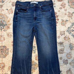 Ayr Women's Jeans The Bomb Pop Straight Leg Raw Hem High-Rise Denim Blue W33 S